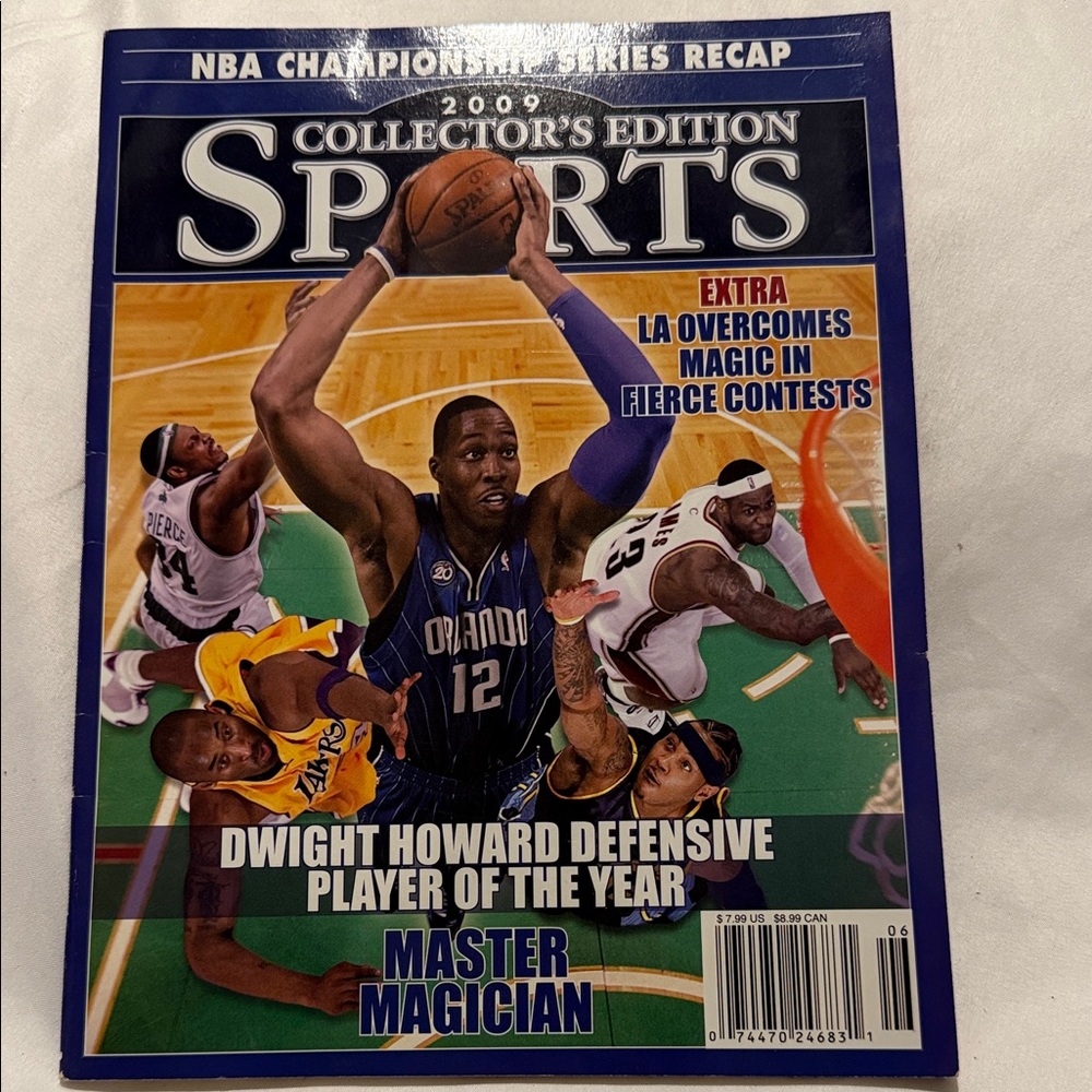 Magic Basketball Action Poster - Blue and White